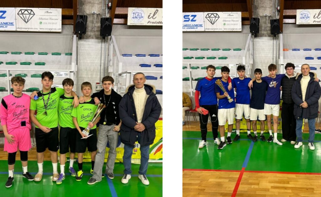 Le squadre prima e seconda classificate del torneo di calcetto "12 ORE" di Ospitaletto 2026