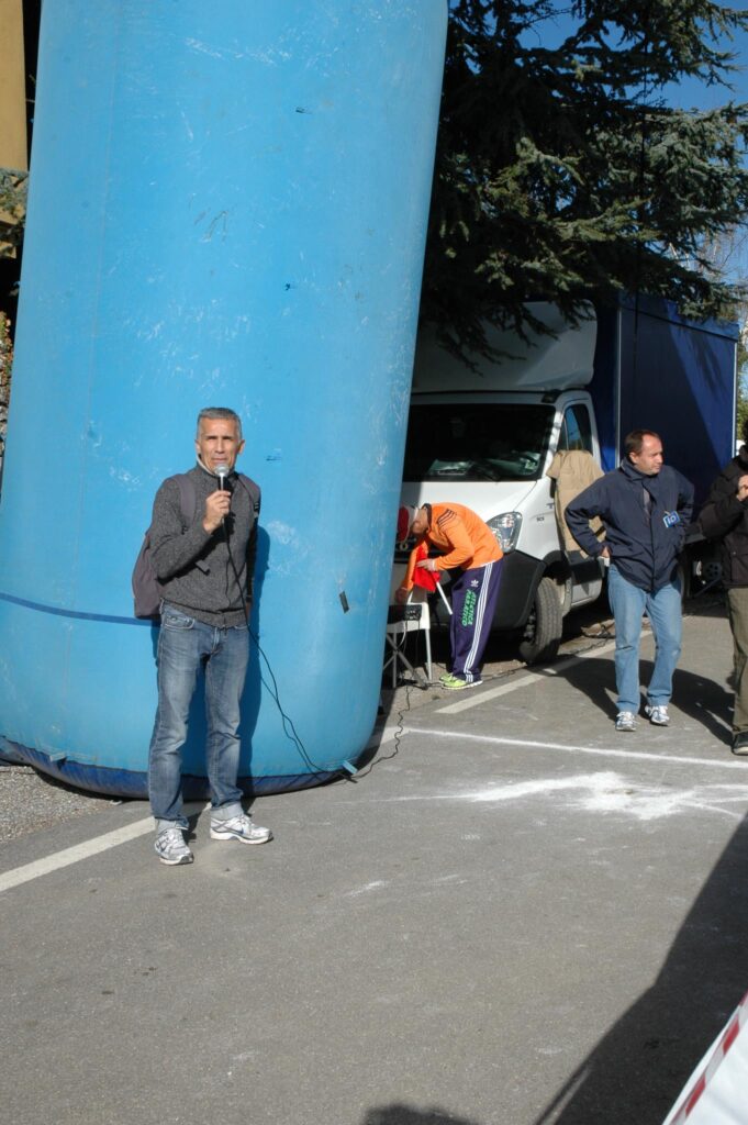 Il presidente AiCS Antonio Parente al via